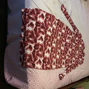 Two piece long sleeve shirt and skirt set